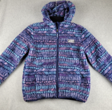 Eddie Bauer Quest Plush Fleece Jacket Kids Sz Medium 10/12 Purple Blue H... - $18.00