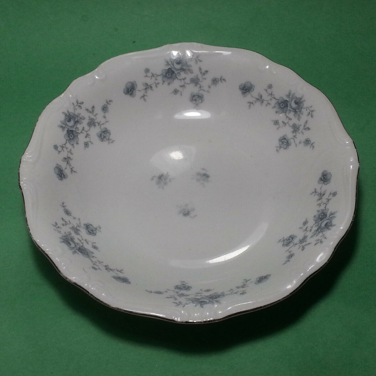 Johann Haviland Bavaria Porcelain Bowl with Silver Trim 7.5" In diameter  - $23.28