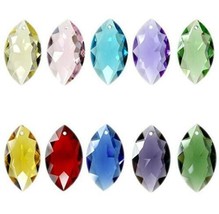 10Pcs Horse Eye Chandelier Glass Crystal Lamp Prism Part Hang Pendant Su... - $14.09
