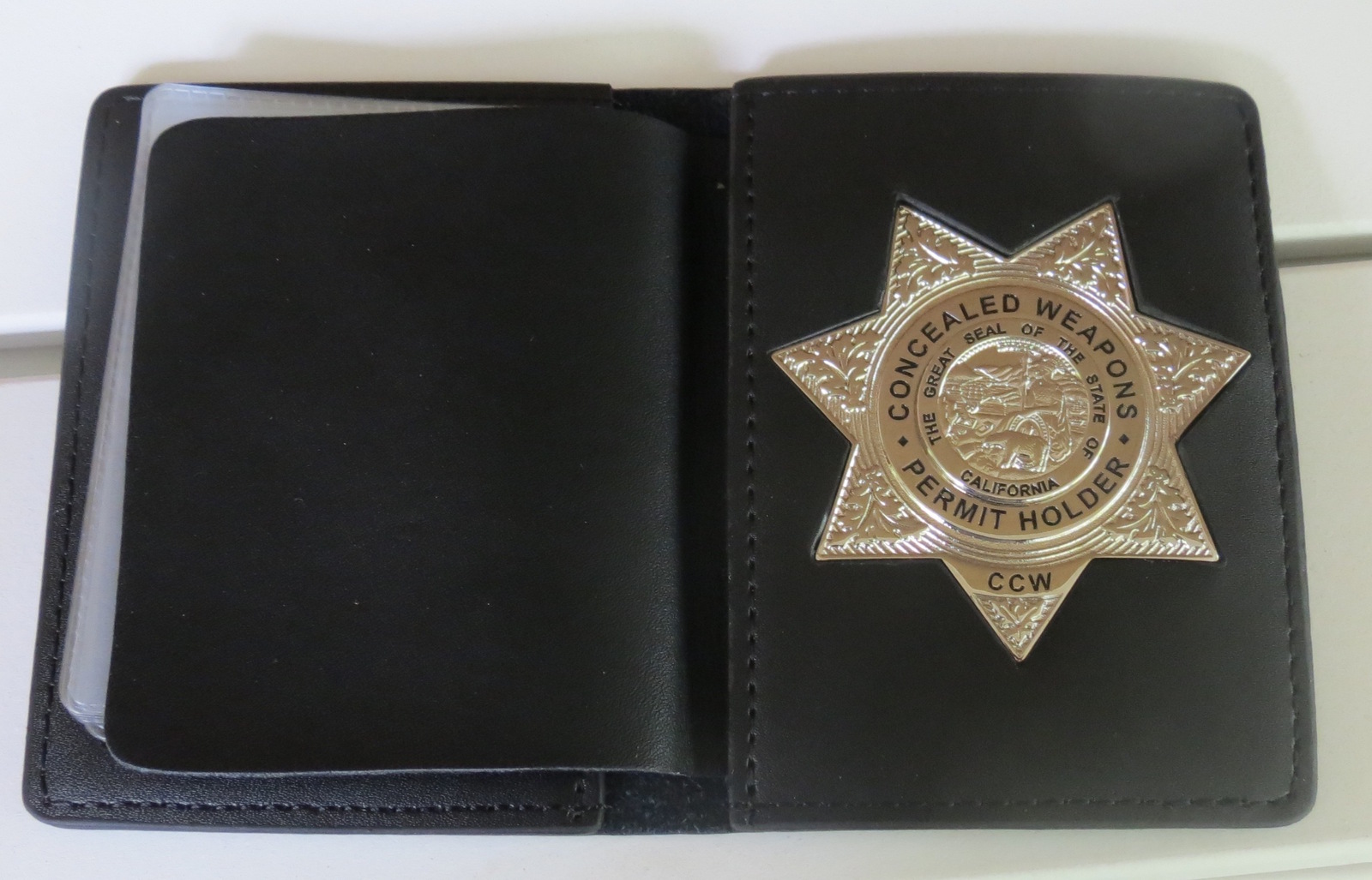 Concealed Weapons Permit Holder Badge & badge case California Other