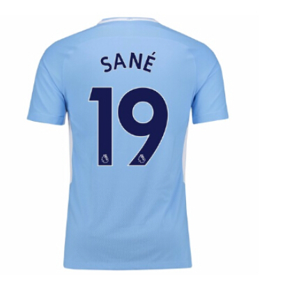 Leroy Sane #19 Manchester City UCL 2017/18 Home Men Jersey - Men