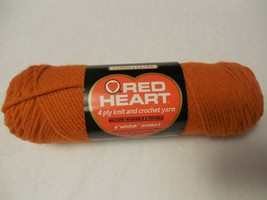 Red Heart 4 Ply Knit Crochet Yarn 3.5 oz skein Pantile Brown Orlon Acryl... - $3.15