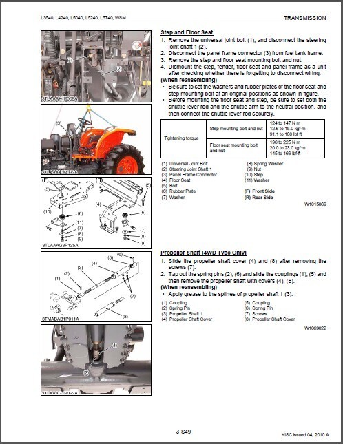 Kubota L3540 Parts Manual Pdf Download