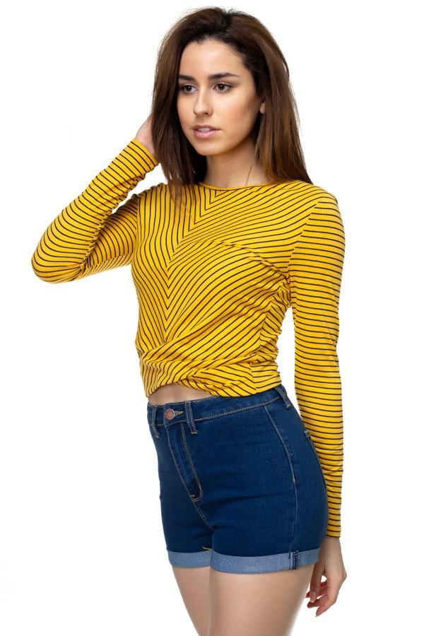 long sleeve twist tee