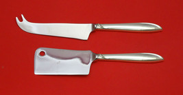 Silver Rhythm By International Sterling Silver Cheese Serving Set 2P Hhws Custom - $93.20