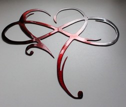 Infinity Heart - Metal Wall Art - Ruby Tinged 18 1/2&quot; x 15&quot; - $38.94