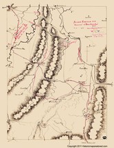 Civil War - Chickamauga Georgia Battlefield - 1864 - 23.00 x 29.69 - $36.58+