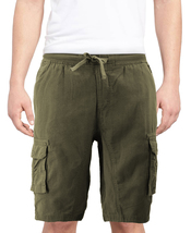 Men's Multi Pocket Drawstring Lightweight Elastic Waist Army Cargo Shorts image 4