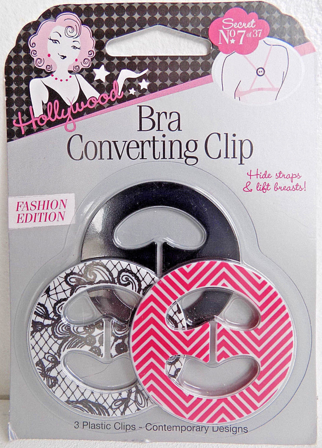 Hollywood Fashion Secrets Bra Converting Clip 3pk. Breast Forms