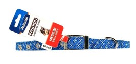 1 Count Petmate Fashion Blue Geo Jacquard Med 3/4" X 16 To 20 In Custom Collar