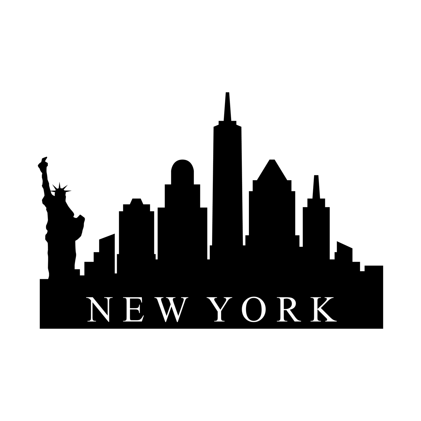 Skyline New York illustrated in vector and available in SVG, Eps, JPEG ...