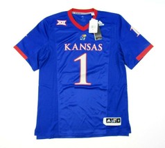 Adidas Kansas Jayhawks University Football Jersey Mens M New NWT Blue #1 College - $49.45