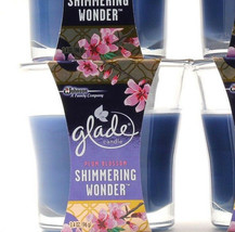 1 Glade Purple Candle Plum Blossom Shimmering Wonder 3.4 Oz Each
