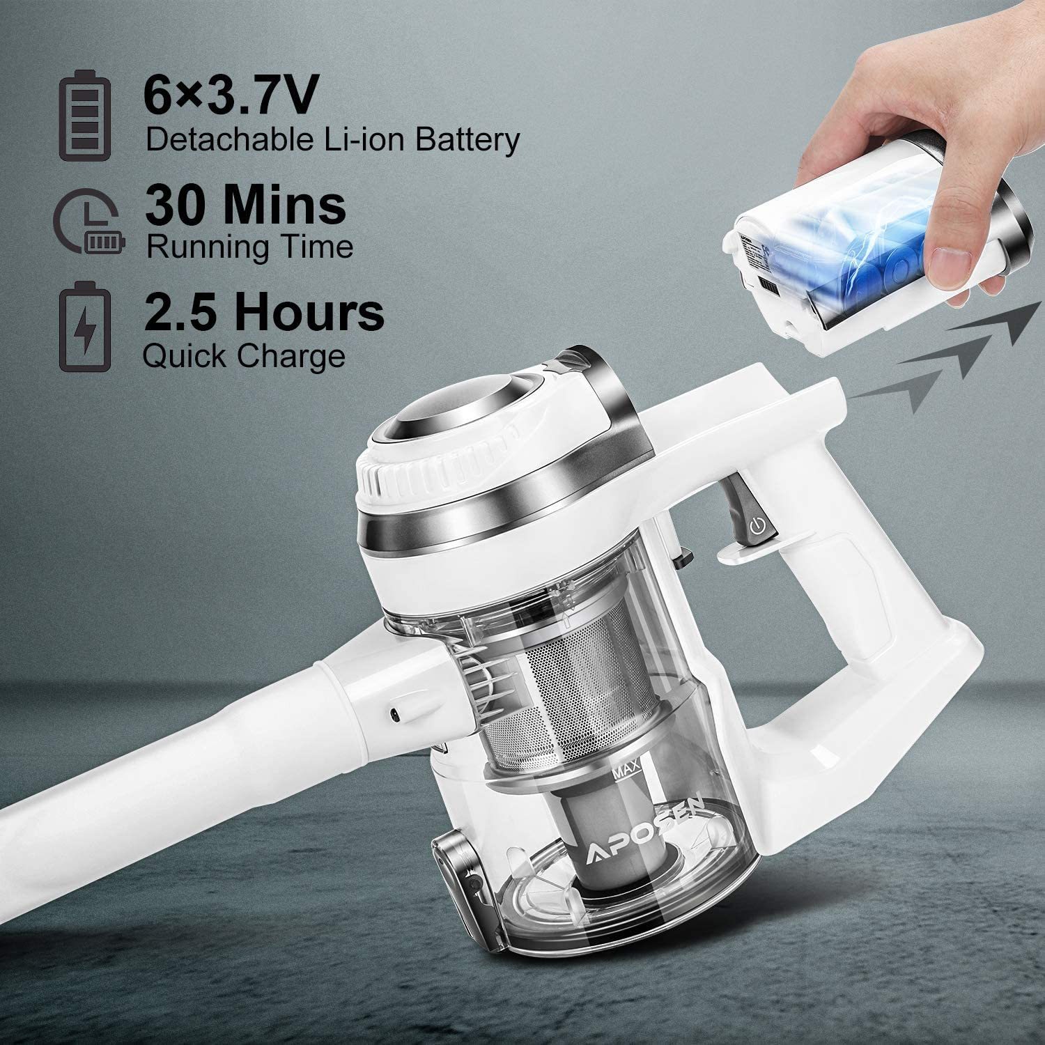 APOSEN H10 Lightweight 4 in 1 Cordless Vacuum Cleaner Vacuum Cleaners