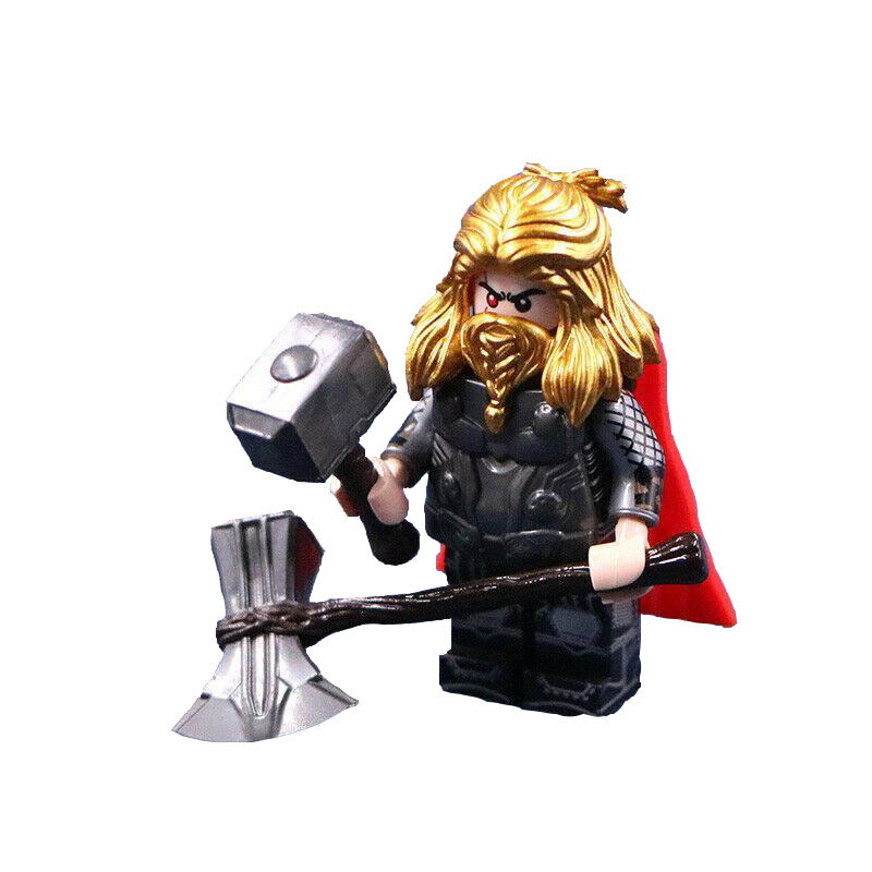 1pcs Marvel Comics Avengers Endgame Thor Minifigure Building Blocks Toy