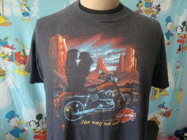 Vintage 80s The Way We Are Harley Davidson 1987 3D Emblem T Shirt L  - $644.59