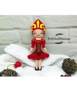 Russian Kokoshnik Doll. Felt Doll. PDF Pattern & Tutorial. Dolls of the World. - $6.00
