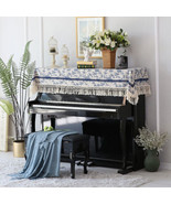 78&quot;x35&quot; Piano Cover Cloth Vintage Fabric Dust-proof for Upright Piano To... - $57.02