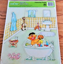 Sesame Street Ernie&#39;s Bath Time 1984 Jim Henson Muppets Golden Frame Tra... - $20.00