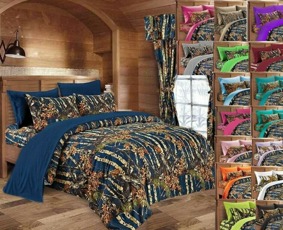1 pc Twin size Woods Navy Blue Camo comforter Comforters
