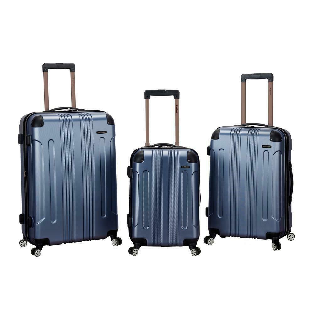 Luggage Bed Set Three Piece Blue Aluminum Telescoping Handle Heavy Duty ...