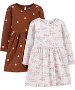 Simple Joys by Carter&#39;s MULTI Girls Toddler 2-Pack Long-Sleeve Dress Set... - $20.94