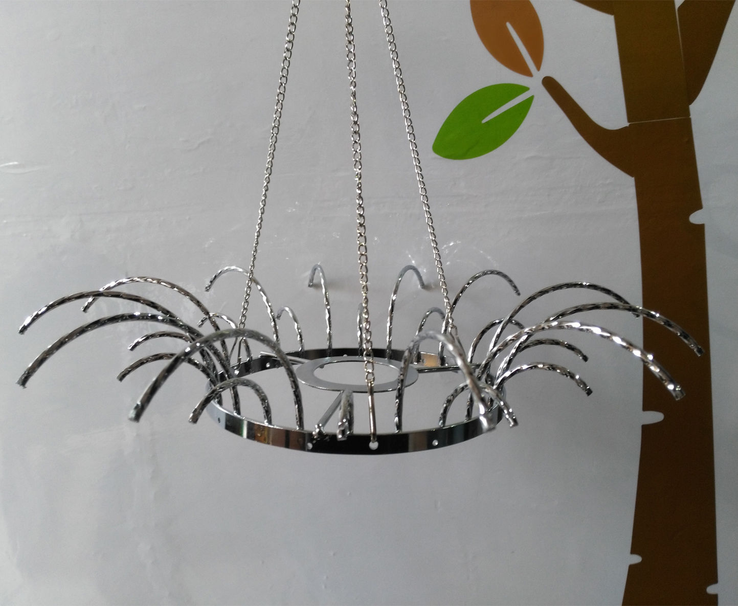 12" W STAINLESS STEEL CHANDELIER FRAME WEDDING PARTY CENTERPIECE DIY