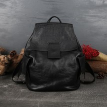Retro New Genuine Leather Backpack Large Capacity First Layer Cowhide Women Bag  - $172.31