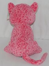 Ganz Brand HV9105 Pink Spotted Plush Chewey Style Leopard With Heart image 3