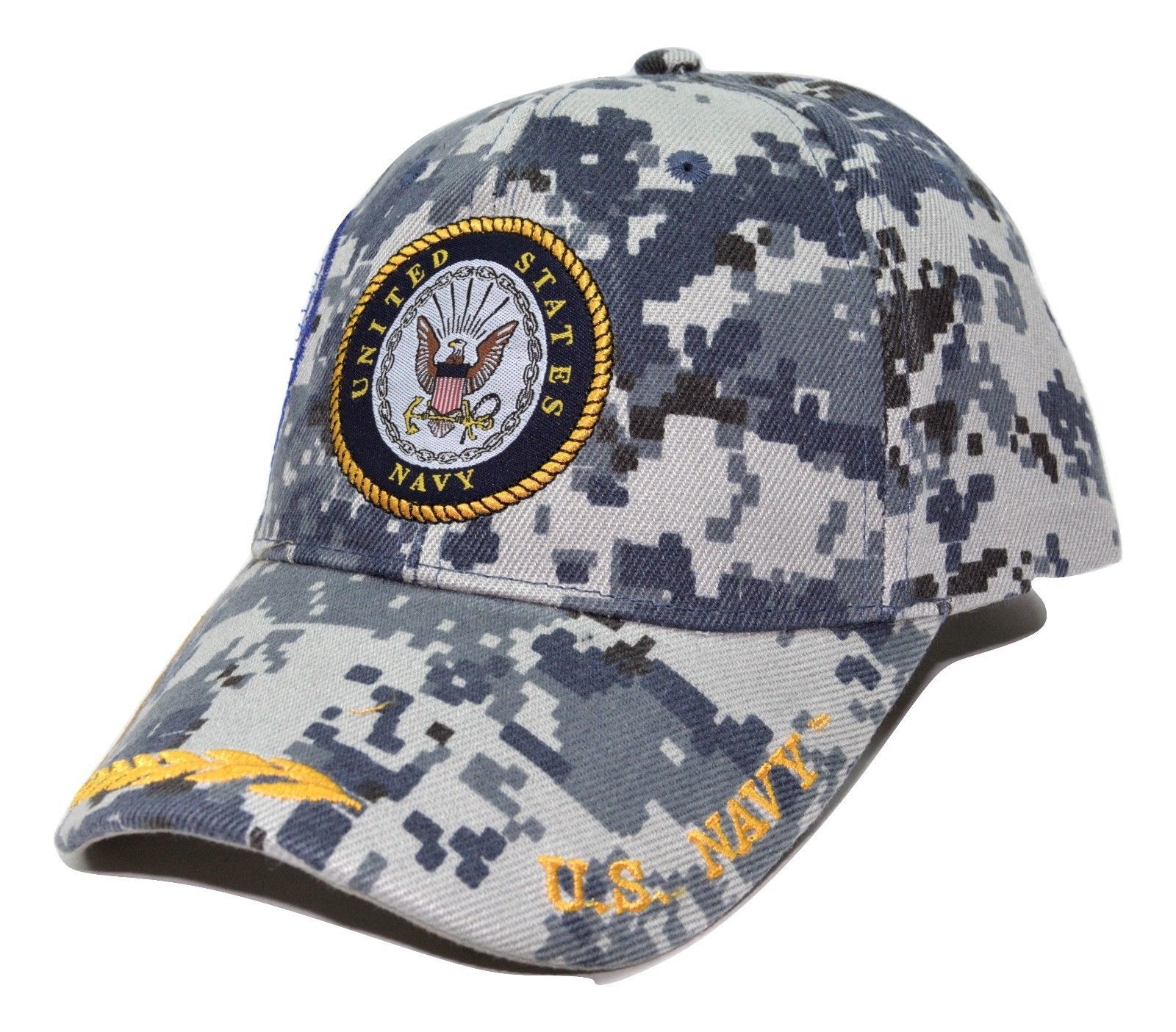 United States Navy Digital Camouflage Dual Logo Adjustable Military Cap ...