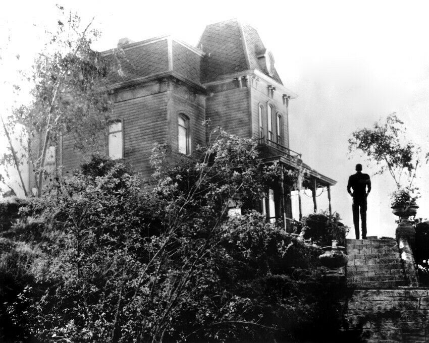 Psycho Anthony Perkins as Norman Bates standing by classic house 12x18 ...