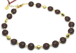 ANTICA MURRINA VENEZIA YELLOW NECKLACE WITH MURANO GLASS RED DISCS CO016A11 image 1