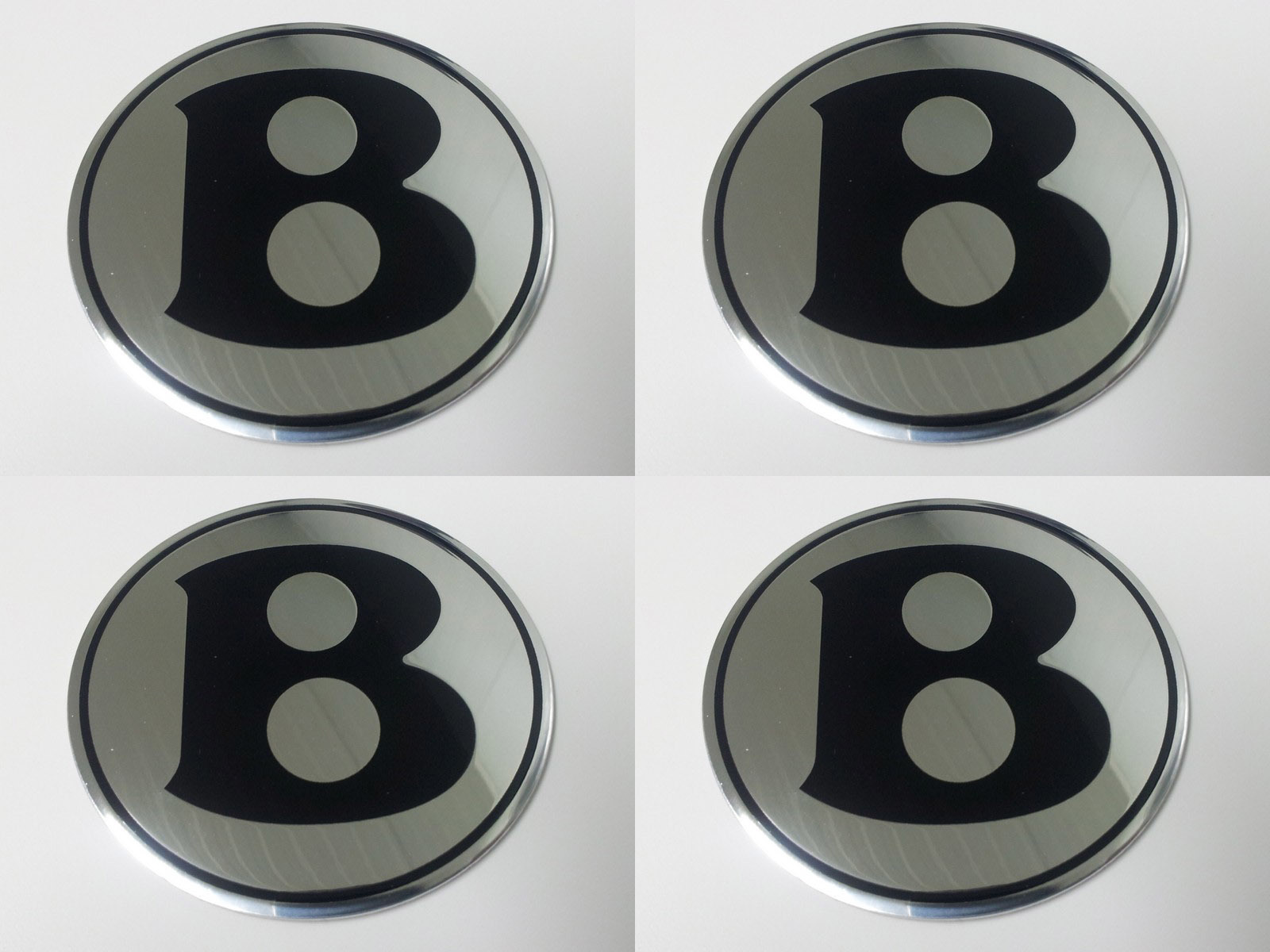 Bentley 2 - Set of 4 Metal Stickers for Wheel Center Caps Logo Badges ...