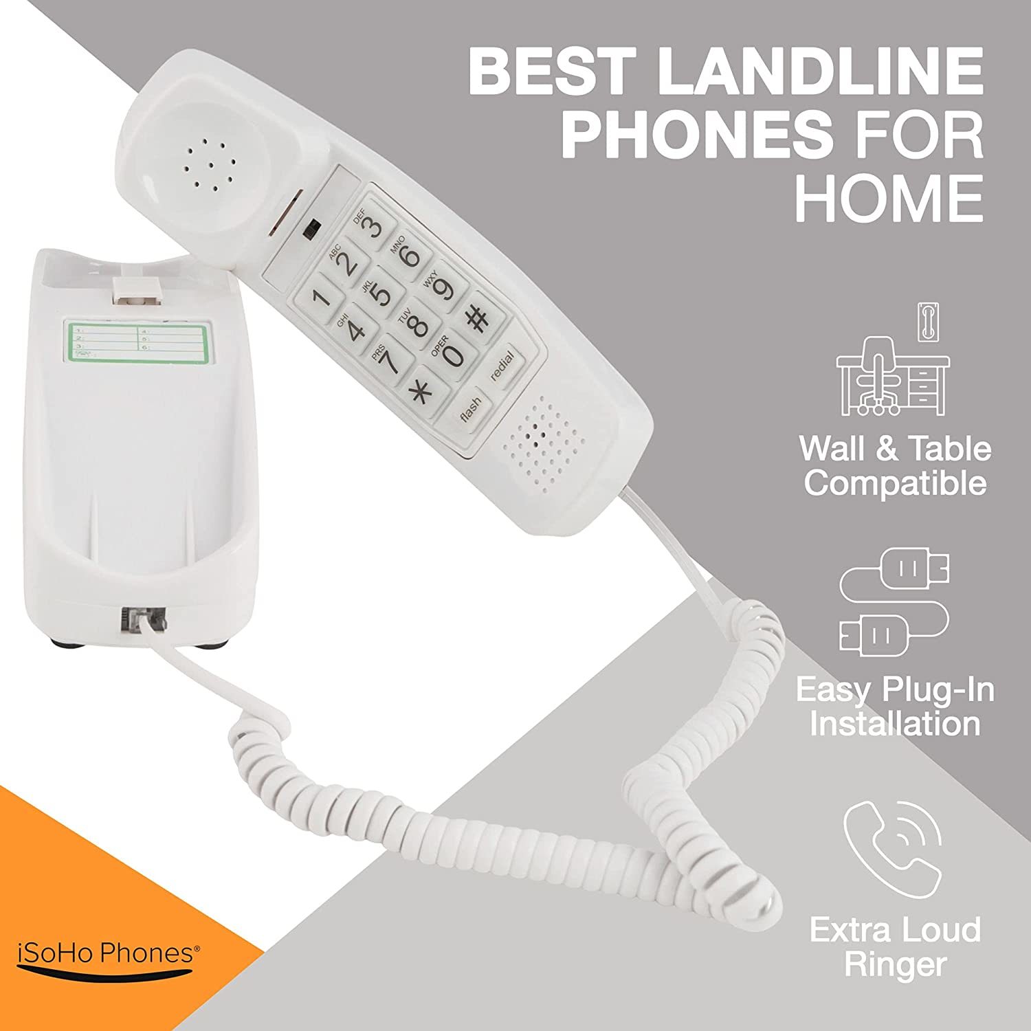 Landline Phones For The Home, Hearing Aid Telephones, Corded Phones For