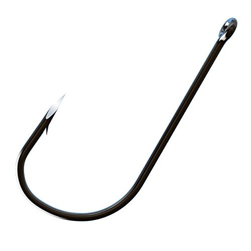 Trokar Saltwater Straight Shank Fishing Hook, Black Chrome, 5/0 Hooks