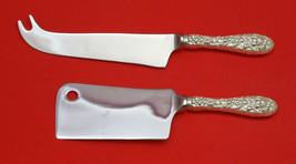 Rose by Stieff Sterling Silver Cheese Server Serving Set 2pc HHWS Custom Made - $106.03