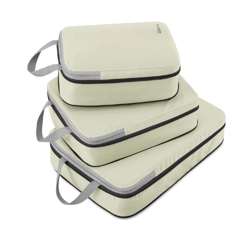 Gonex 3pcs/set Travel Storage Bag Suitcase Luggage Clothing Packing - Light Grey