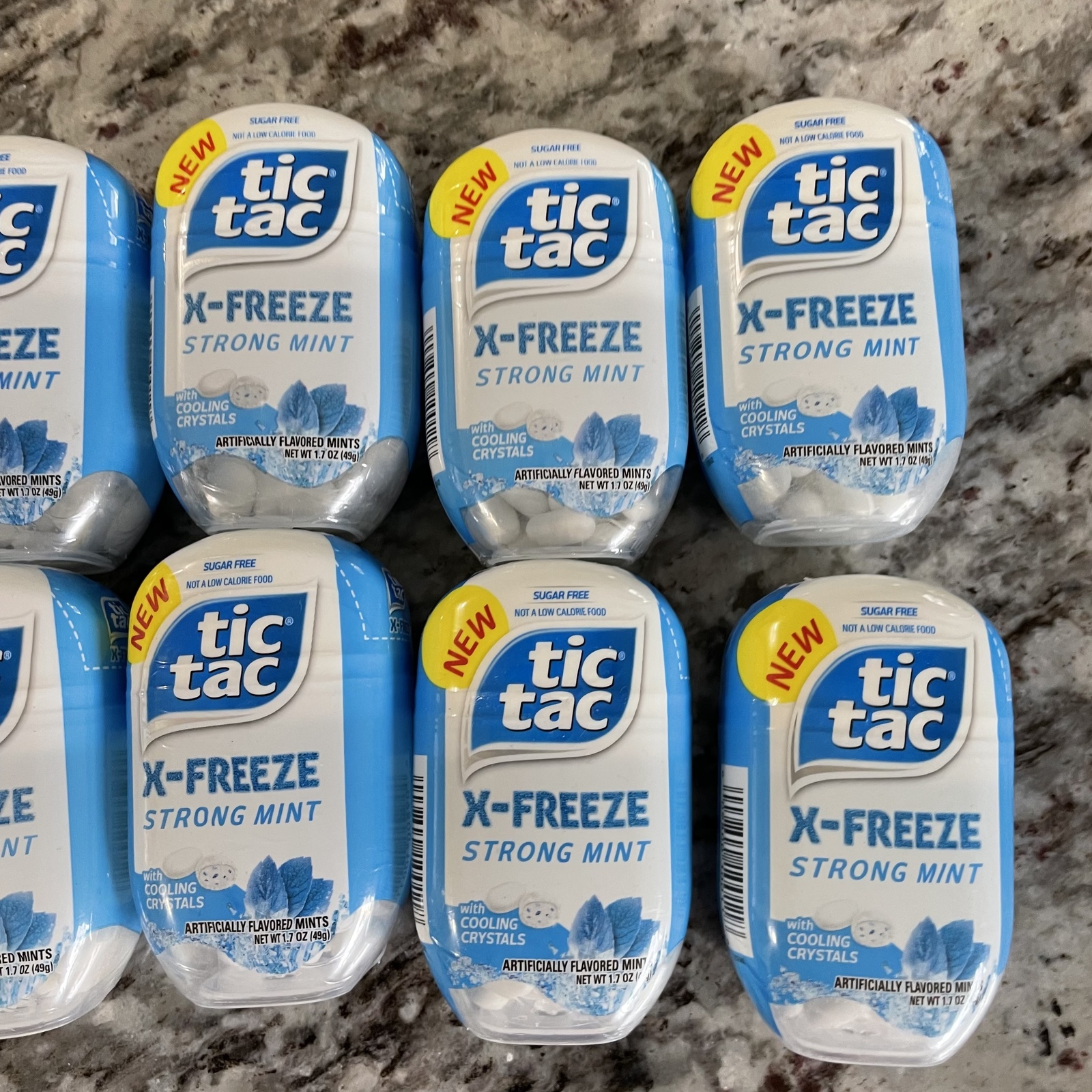 Lot of 10 Tic Tac XFreeze Strong Mint Cooling Crystals Sugar Free