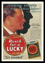 Lucky Strike Cigarette AD 1930 Smoke For A Trim Figure Collectible Adver... - $10.99