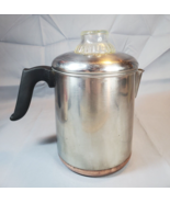 Vintage Revere Ware Coffee Pot Percolator 1801 Copper Clad Bottom 8 Cup ... - $83.11