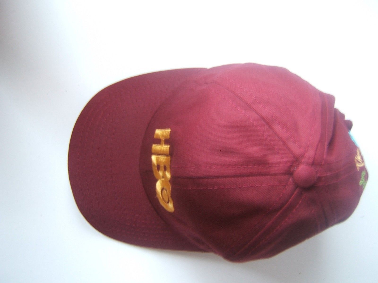 HBO Simply The Best Hat Burgundy Elastic Back Baseball Cap Made USA Hats