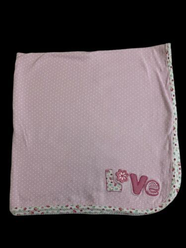 carter's pink and white polka dot blanket