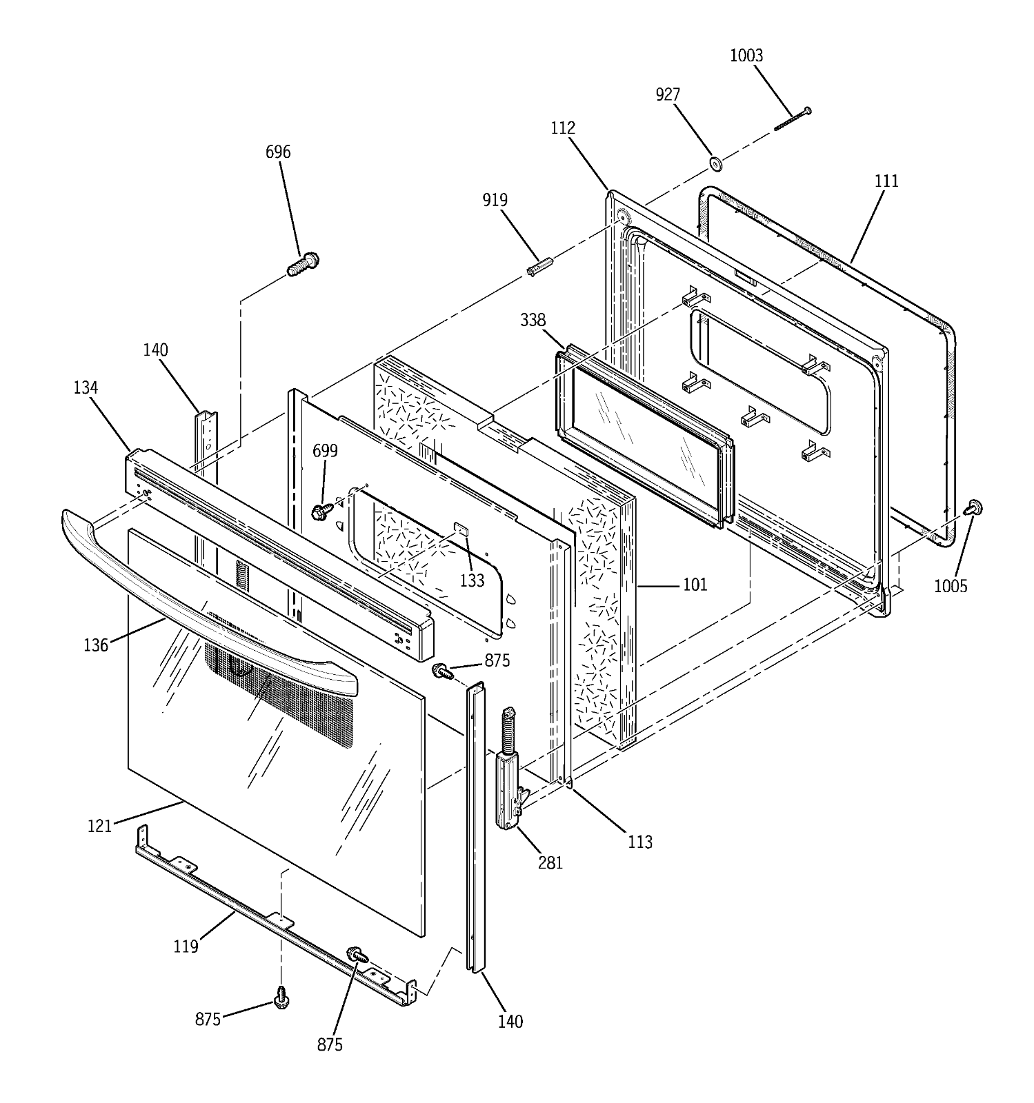 GE Spectra Range : Door Bottom Trim (WB07T10268 / WB07T10477) {P2464