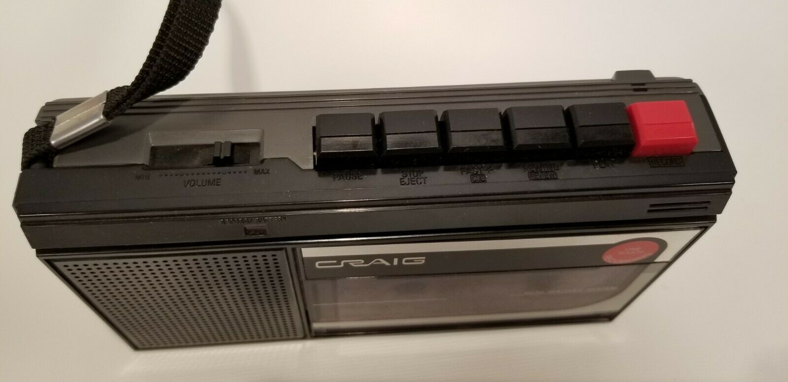 Vintage Craig Model J110A Handheld Portable Cassette Recorder Player