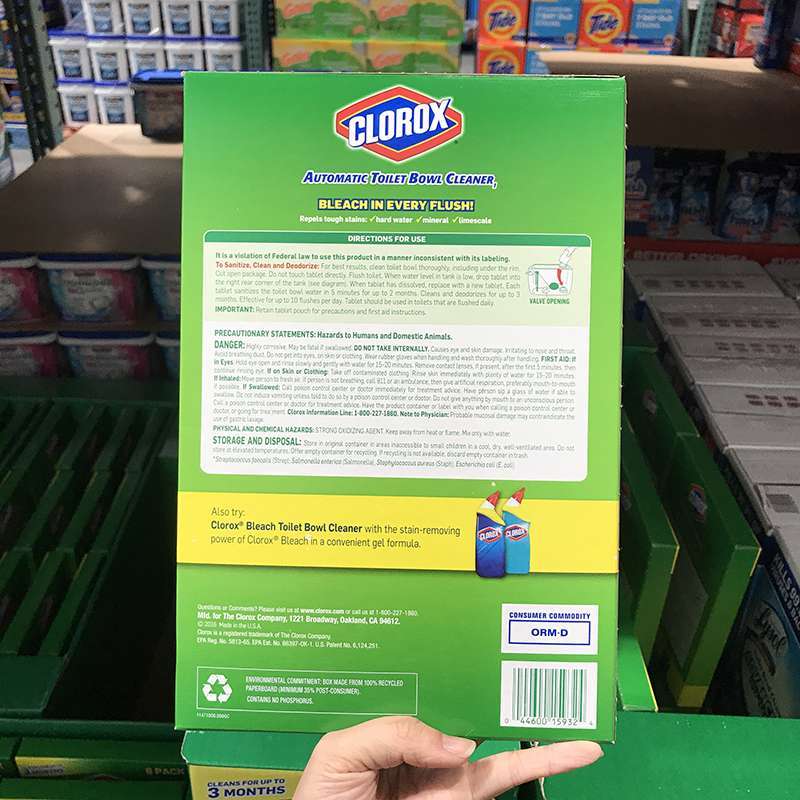 Clorox Automatic Toilet Bowl Cleaner Tablets with Bleach, 6Count73050