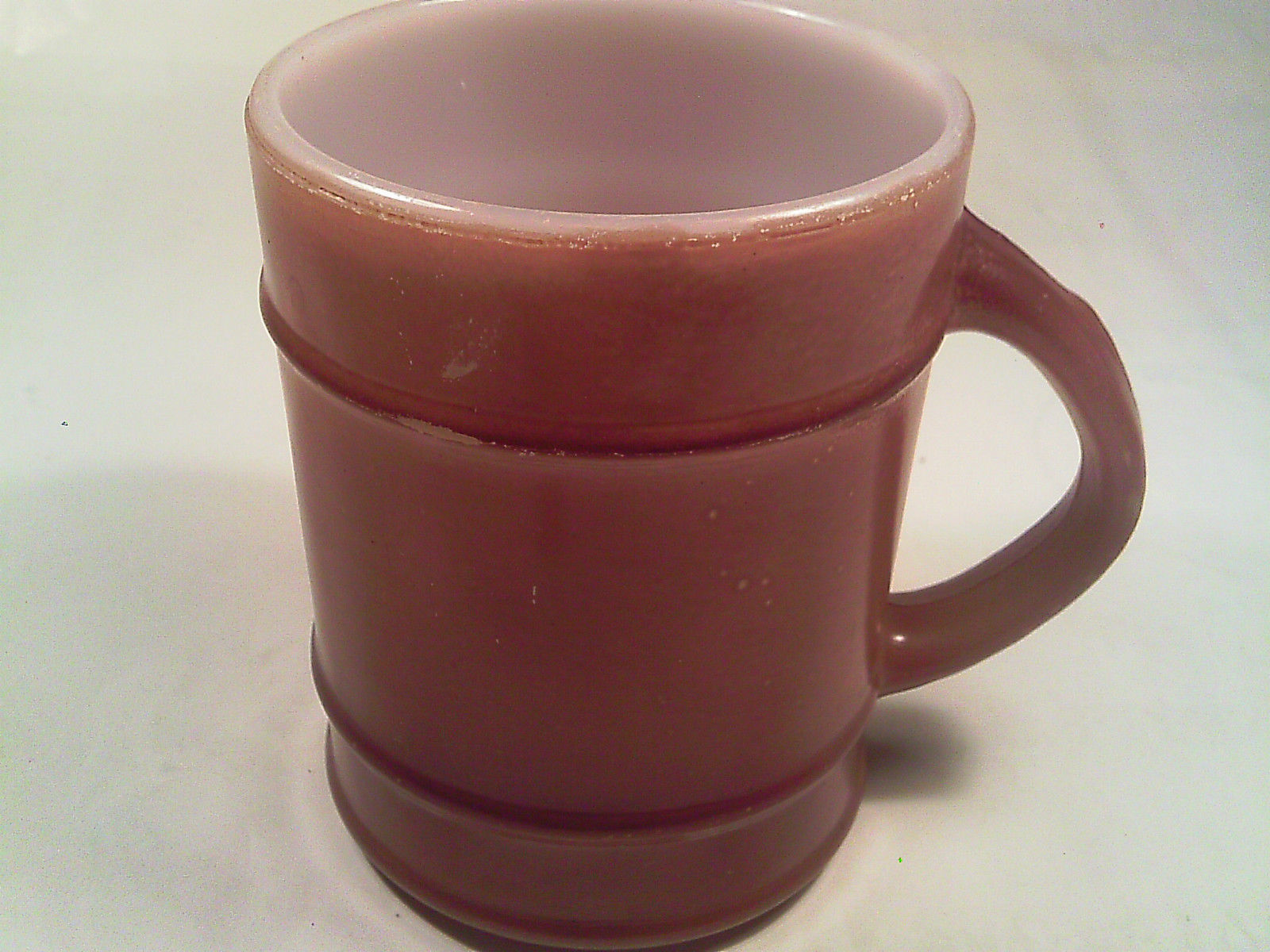 Primary image for [Q18] VINTAGE FIRE KING Oven Ware Coffee Cup, ANCHOR HOCKING Brown ribbed #21