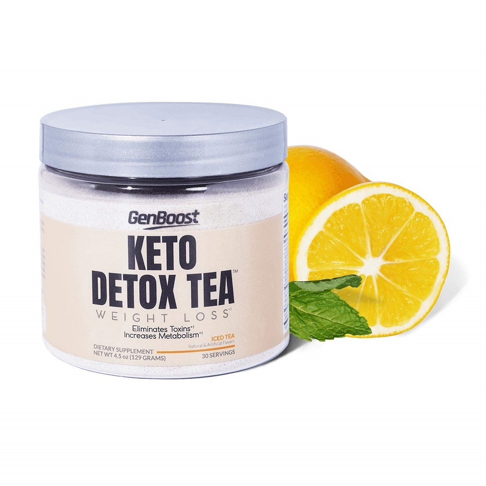 GenBoost Keto Detox Tea Weight Loss - Exogenous Ketones Powdered Iced Tea 129g