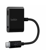 Belkin RockStar 3.5mm Audio + USB-C Charge Adapter (USB-C Audio Adapter ... - $11.87