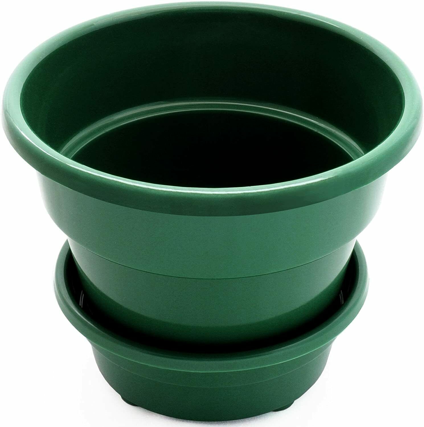 6" Self Watering+ Aerating High Drainage Deep Reservoir Round Planter
