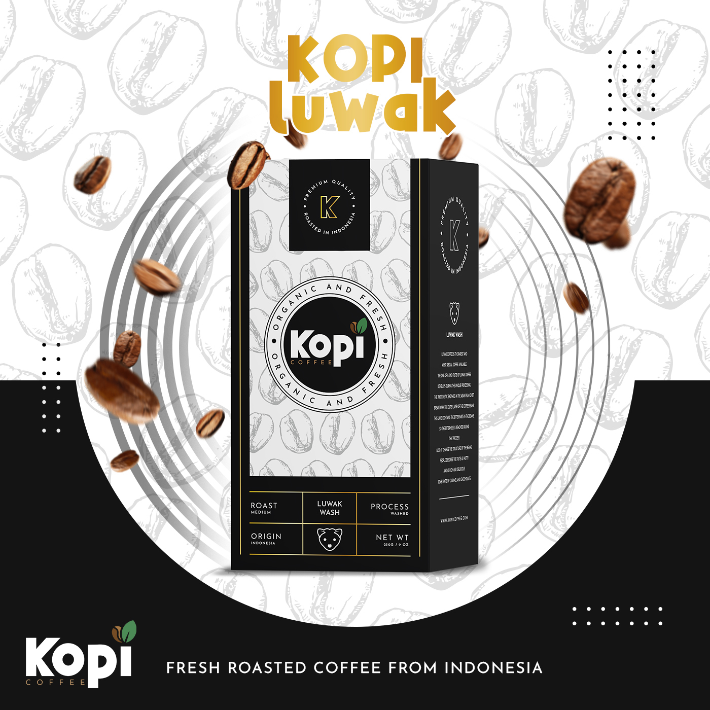 Primary image for Kopi Luwak Coffee 250g Medium Roast - Kopi Gayo Coffee